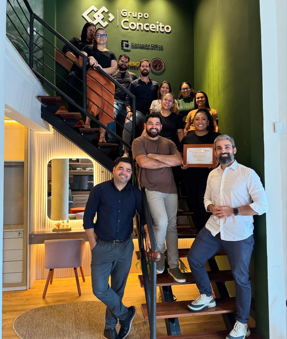 Equipe de loja da rede